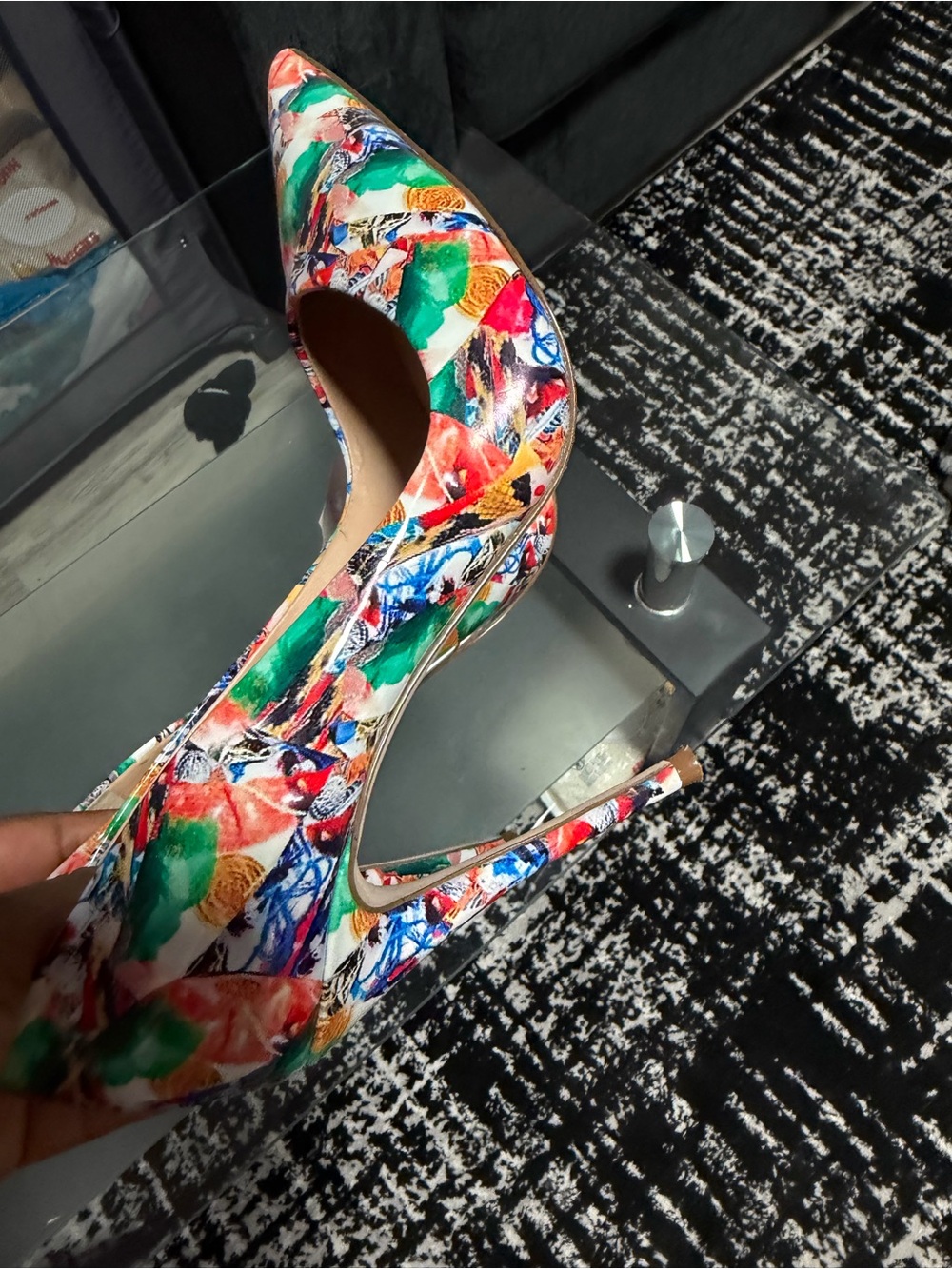 Steve Madden Multicolor Floral Pointed Stiletto Heel